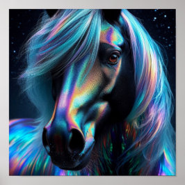 Paard met iriserende kenmerken poster