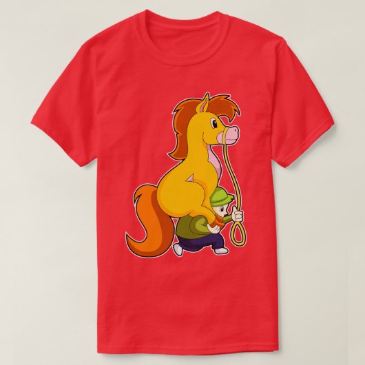 Paard met jongen t-shirt (Design voorkant)