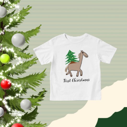 Paard met kerstboom