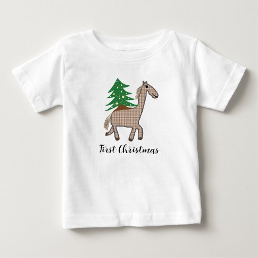 Paard met kerstboom (Voorkant)