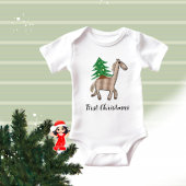 Paard met kerstboom romper