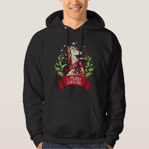 Paard met Kerstverlichting Vrolijk Kerstfeest Chri Hoodie