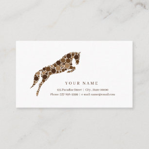 Paard met kleurrijke cirkels visitekaartje