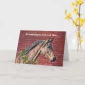 Paard met krans Kerst Kaart (Gele Bloem)