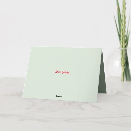 PAARD MET KRANS KERSTMIS KAART (Achterkant)