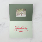 PAARD MET KRANS KERSTMIS KAART (Binnen)