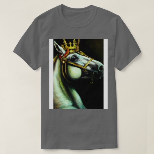 Paard met kroon 2 t-shirt (Design voorkant)