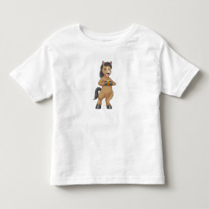 Paard met mok sinaasappelsap kinder shirts