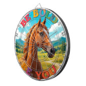 Paard met Motiverende Spreuk Dartbord (Voorkant Rechts)