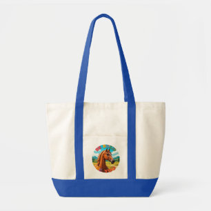 Paard met Motiverende Spreuk Tote Bag