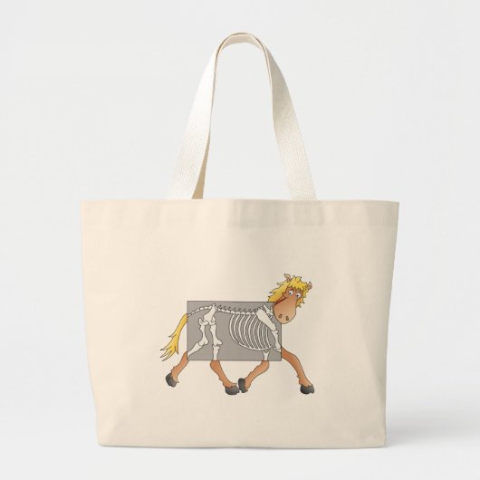 Paard met röntgenfoto grote tote bag (Voorkant)