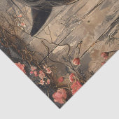 Paard met roze bloemen Decoupage Tissuepapier (Detail)