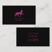 Paard met Roze Glitter | Paardentrainer Visitekaartje (Voorkant / Achterkant)