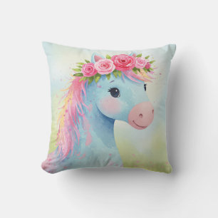 Paard met rozen kroon kussen