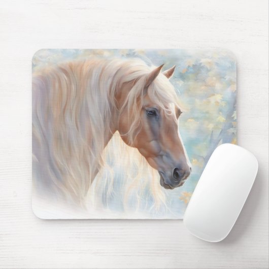 Paard met Stromende Manen Mooi Muismat (Met muis)