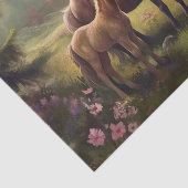 Paard met veulen tissuepapier (Detail)