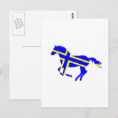 Paard met vlag briefkaart (Voorkant / Achterkant)