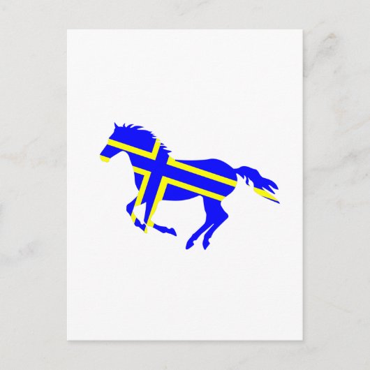 Paard met vlag briefkaart (Voorkant)
