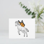 Paard met Vlinder Briefkaart (Staand voorkant)