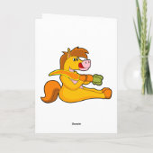 Paard met wortel kaart (Achterkant)