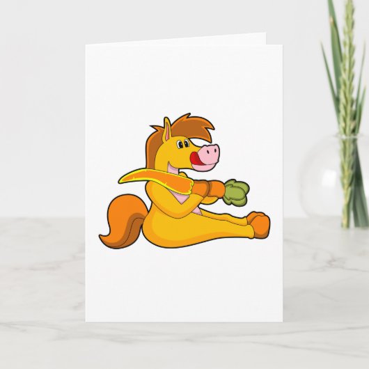 Paard met wortel kaart (Voorkant)