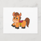 Paard met zadel briefkaart (Voorkant)