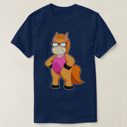 Paard met Zonnebril 6 T-shirt (Design voorkant)