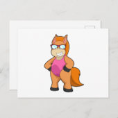 Paard met zonnebril briefkaart (Voorkant / Achterkant)