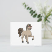 Paard met zonnebril briefkaart (Staand voorkant)