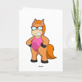 Paard met zonnebril kaart (Achterkant)