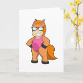 Paard met zonnebril kaart (Gele Bloem)