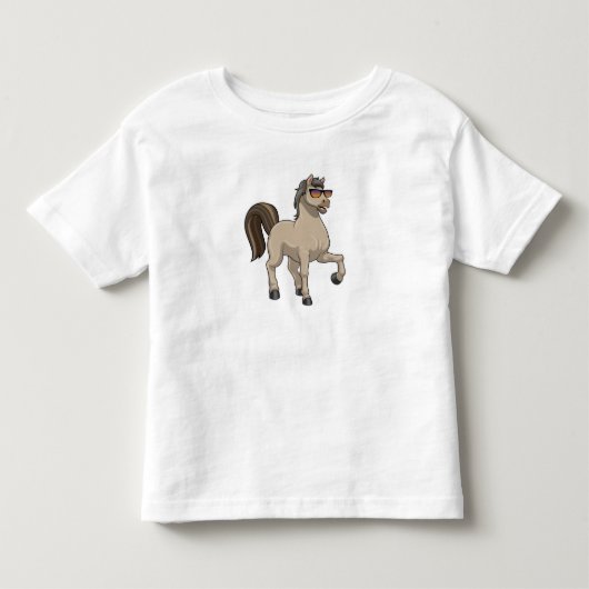 Paard met Zonnebril Kinder Shirts (Voorkant)