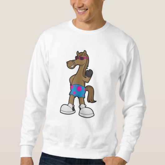 Paard met zonnebril trui (Voorkant)