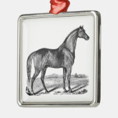  paard metalen ornament (Links)