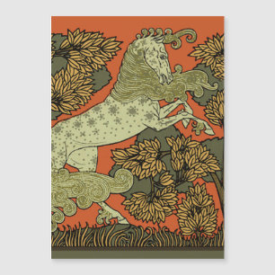 Paard middeleeuwse kunst ambachten Art Nouveau