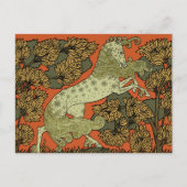 Paard middeleeuwse kunst ambachten Art Nouveau Briefkaart (Voorkant)