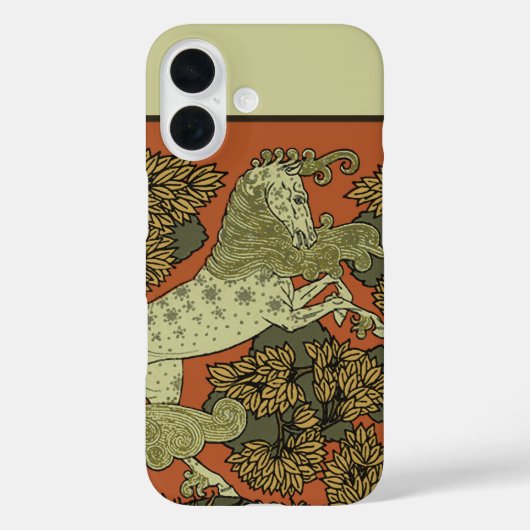 Paard middeleeuwse kunst ambachten Art Nouveau Case-Mate iPhone Case (Achterkant)