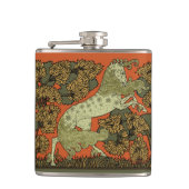 Paard middeleeuwse kunst ambachten Art Nouveau Heupfles (Voorkant)