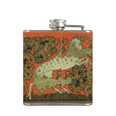 Paard middeleeuwse kunst ambachten Art Nouveau Heupfles (Achterkant)