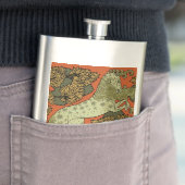 Paard middeleeuwse kunst ambachten Art Nouveau Heupfles (Voorbeeld)