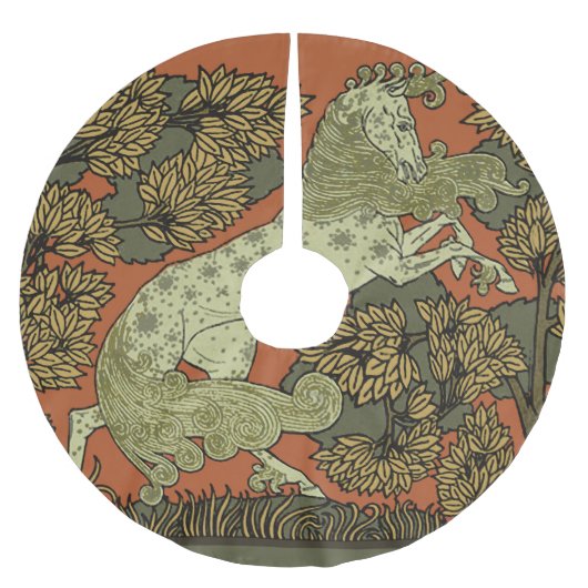 Paard middeleeuwse kunst ambachten Art Nouveau Kerstboom Rok (Voorkant)
