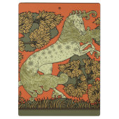 Paard middeleeuwse kunst ambachten Art Nouveau Klembord (Achterkant)