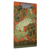 Paard middeleeuwse kunst ambachten Art Nouveau Klembord (Rechts)