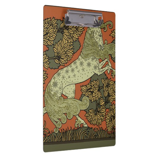 Paard middeleeuwse kunst ambachten Art Nouveau Klembord (Rechts)