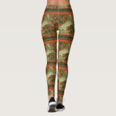 Paard middeleeuwse kunst ambachten Art Nouveau Leggings (Achterkant)