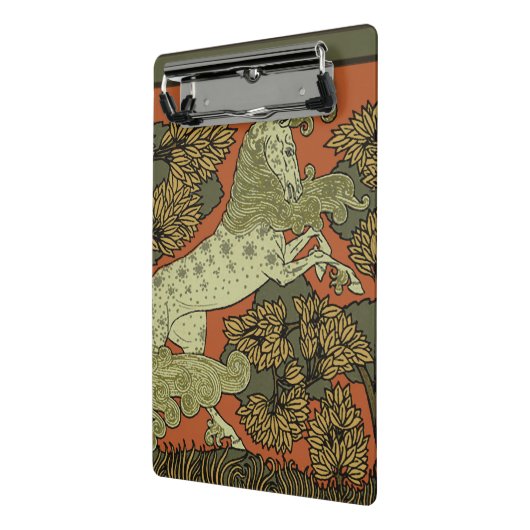 Paard middeleeuwse kunst ambachten Art Nouveau Mini Klembord (Angled2)