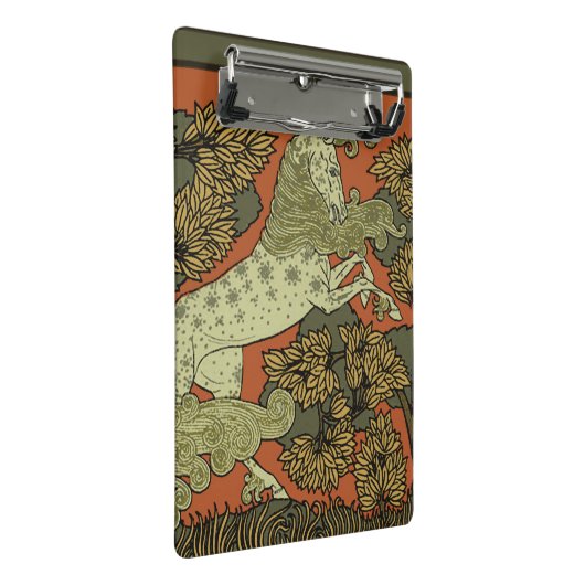 Paard middeleeuwse kunst ambachten Art Nouveau Mini Klembord (Schuin)