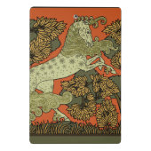 Paard middeleeuwse kunst ambachten Art Nouveau Mini Klembord (Achterkant)