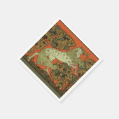 Paard middeleeuwse kunst ambachten Art Nouveau Servetten (Hoek)