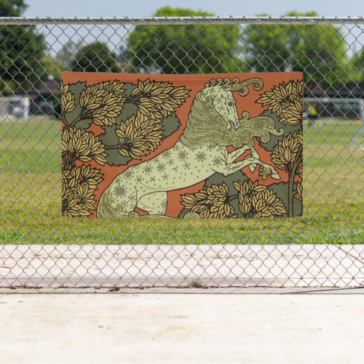 Paard middeleeuwse kunst ambachten Art Nouveau Spandoek (Insitu)